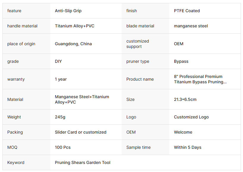 Titanium Garden Pruner