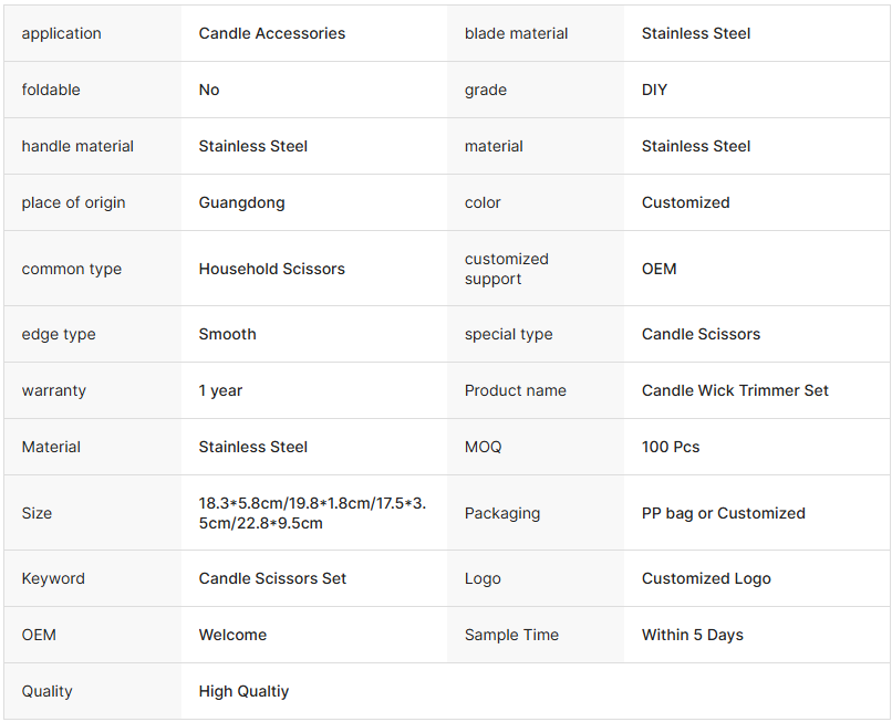4-Piece Multi-Color Candle Care Set