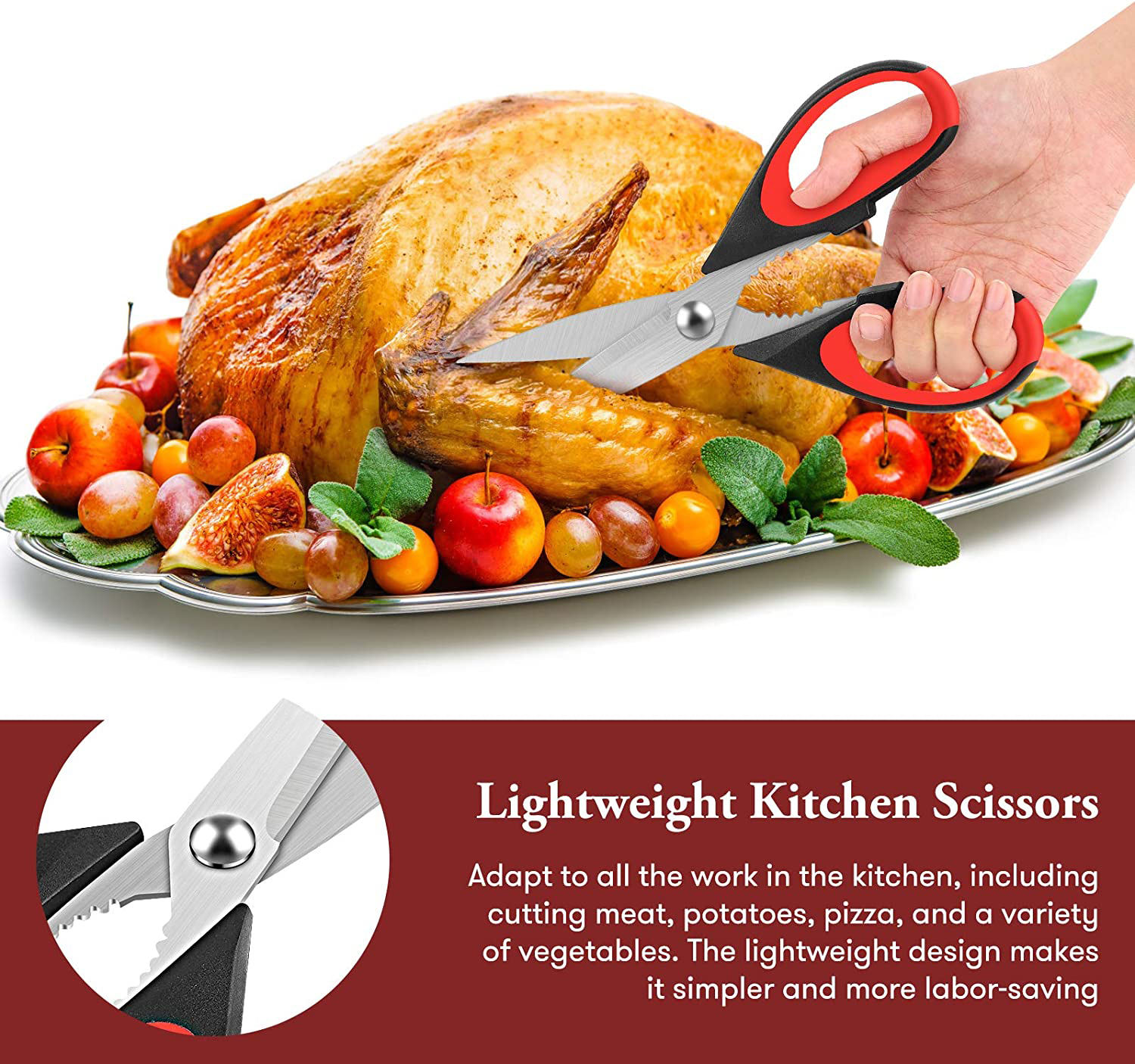 2 Pack Heavy Duty Kitchen Shears