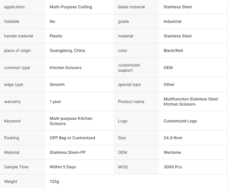 Multi Function BBQ Scissors