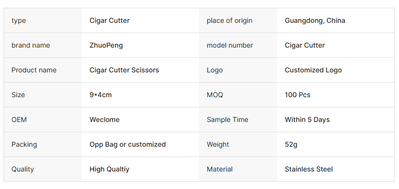 All Stainless Steel Cigar Cutter