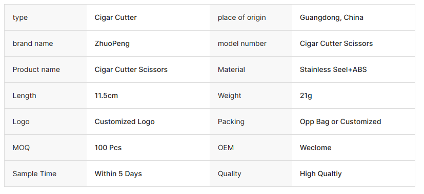 Plastic Handle Cigar Cutter