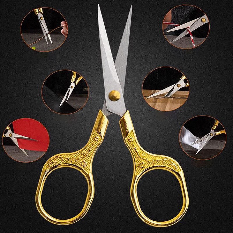 Vintage Plum Blossom Embroidery Scissors (6)