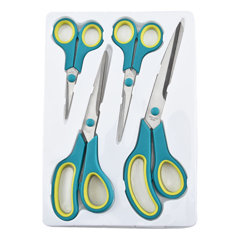 4 Piece Scissors Set With Soft Grip