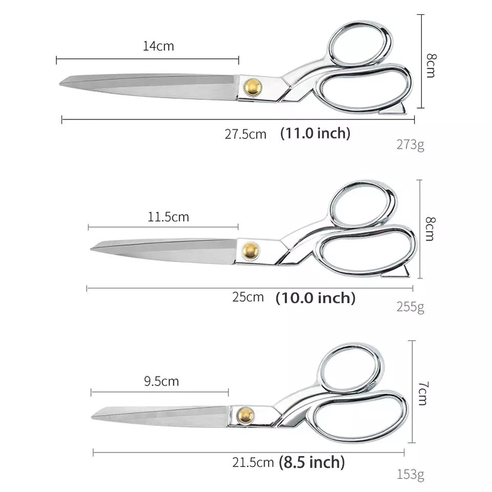 Set Of 3 Fabric Cutting Scissors