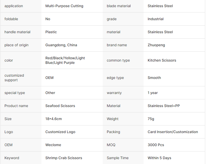 Stainless Steel Lobster Scissors