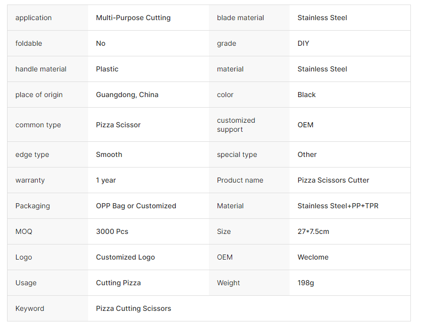 10 Inch Stainless Steel Pizza Scissors