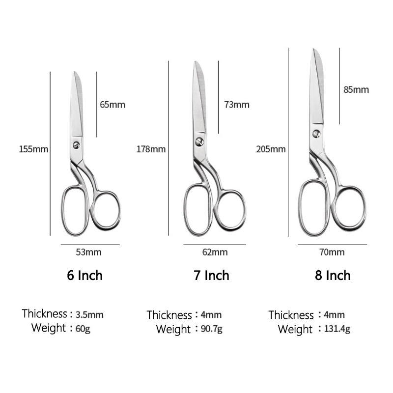 All Stainless Steel Dressmaking Scissors