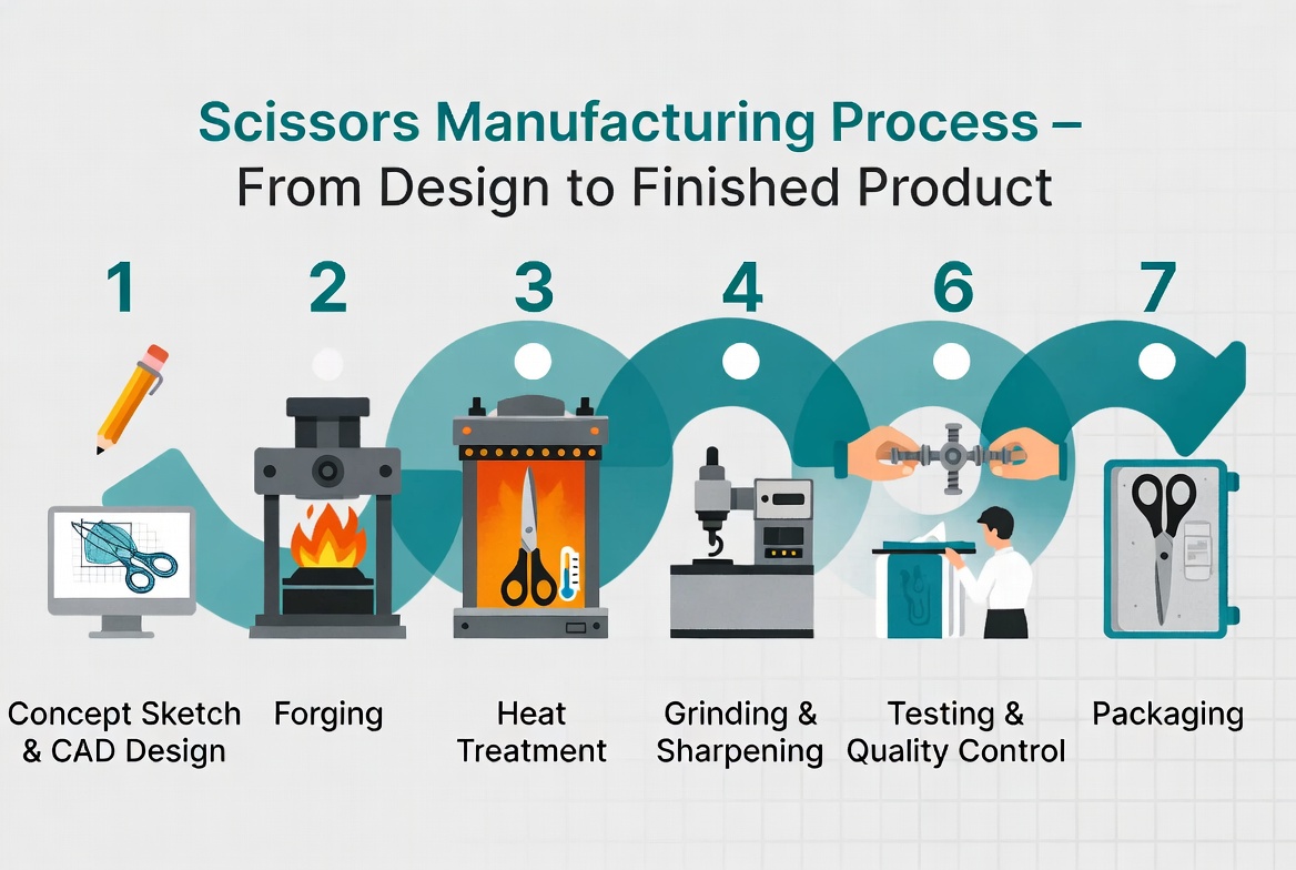Scissor Production Process Flow